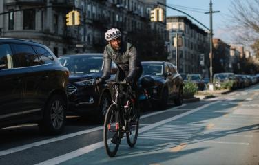 Biker on street