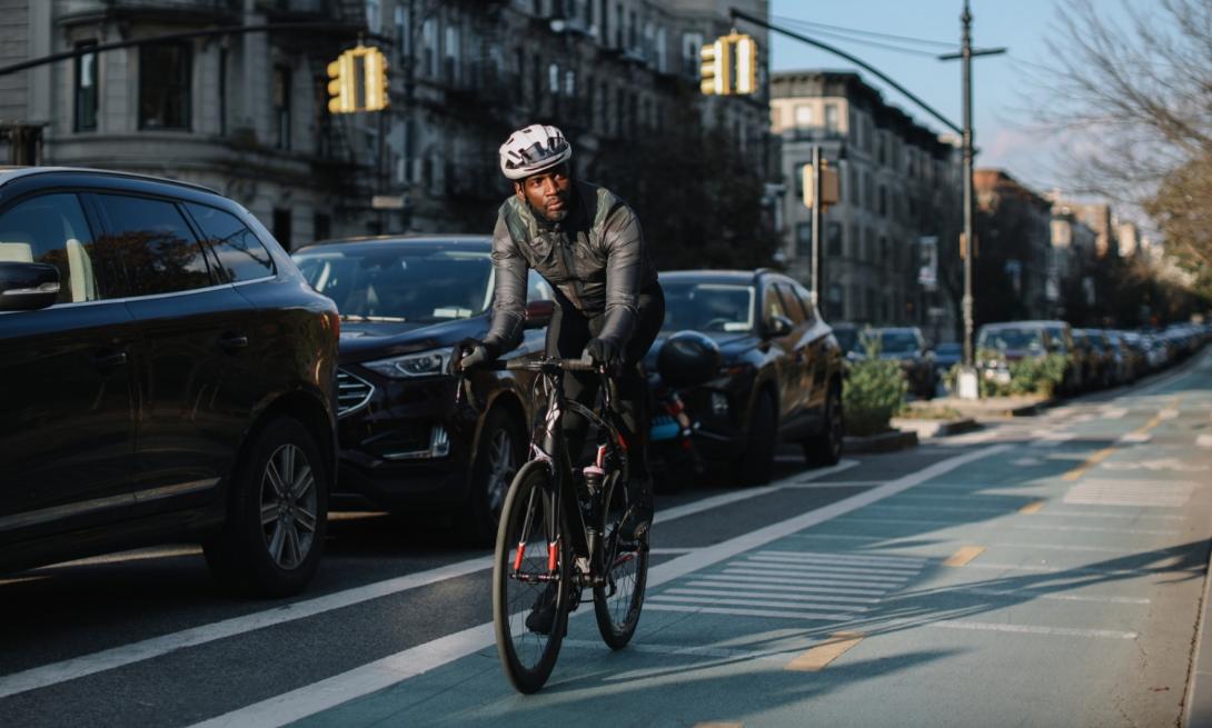 Biker on street